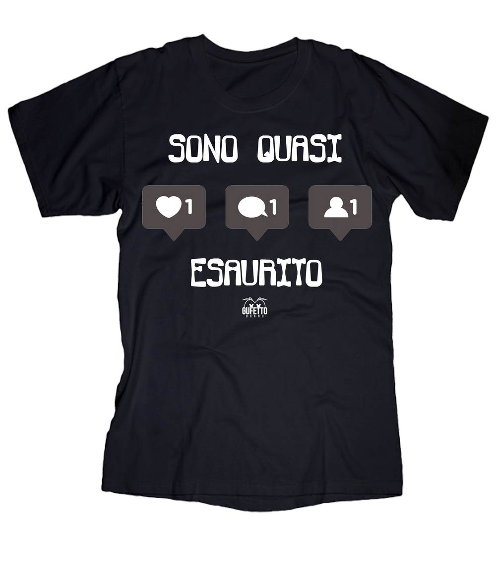 T-shirt Uomo Esaurito - Gufetto Brand 