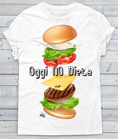 T-shirt Donna Oggi no Dieta - Gufetto Brand 