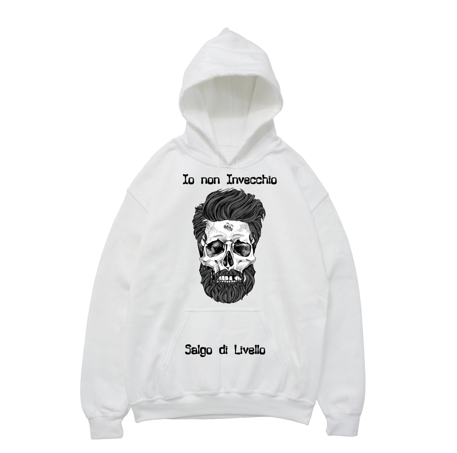 Felpa uomo Io non Invecchio Skull - Gufetto Brand 
