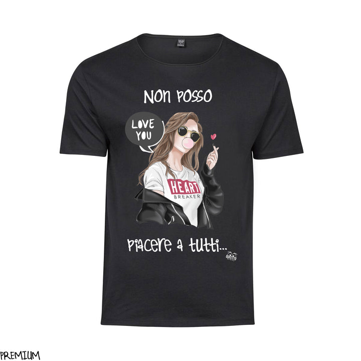 T-shirt Donna  Non posso piacere ( X294 ) - Gufetto Brand 