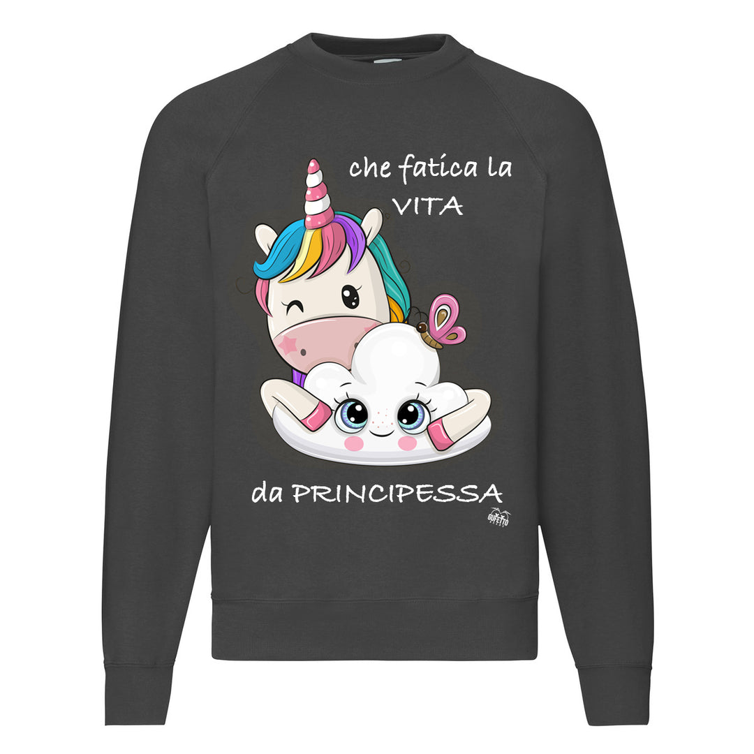Felpa Classic Donna Principessa Unicorn  ( E922 ) - Gufetto Brand 
