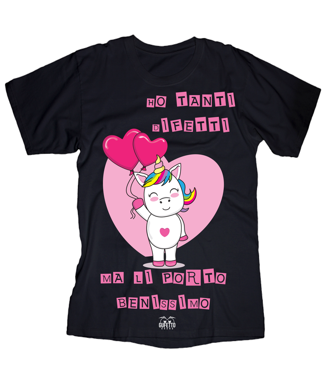 T-shirt Donna Ho tanti Difetti Unicorn - Gufetto Brand 