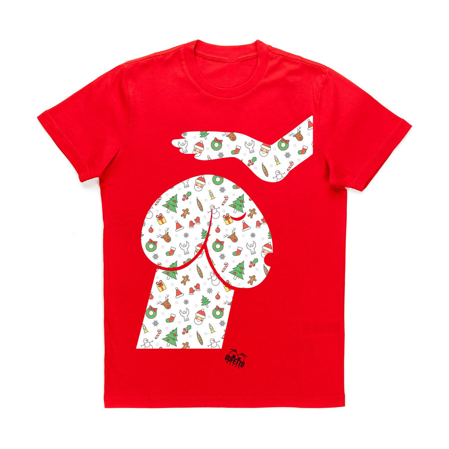 T-shirt Uomo Rossa IL MIO CAXXO DI NATALE ( R80314 ) - Gufetto Brand 