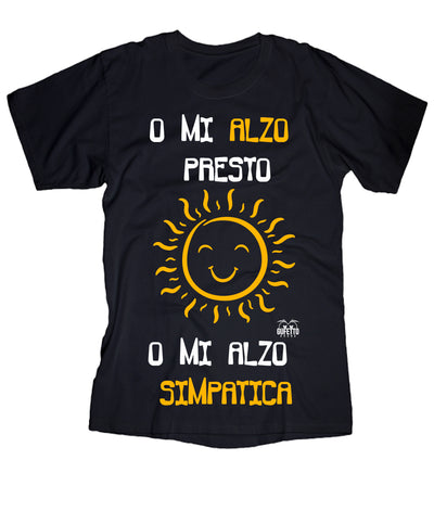 T-shirt Donna Mi alzo Sun ( K678 ) - Gufetto Brand 