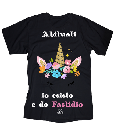 T-shirt Donna Abituati Unicorn - Gufetto Brand 