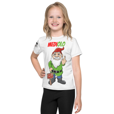 T-shirt girocollo per bambini Mediolo Bianca - Gufetto Brand 