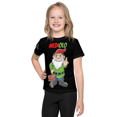 T-shirt girocollo per bambini Mediolo Nera - Gufetto Brand 