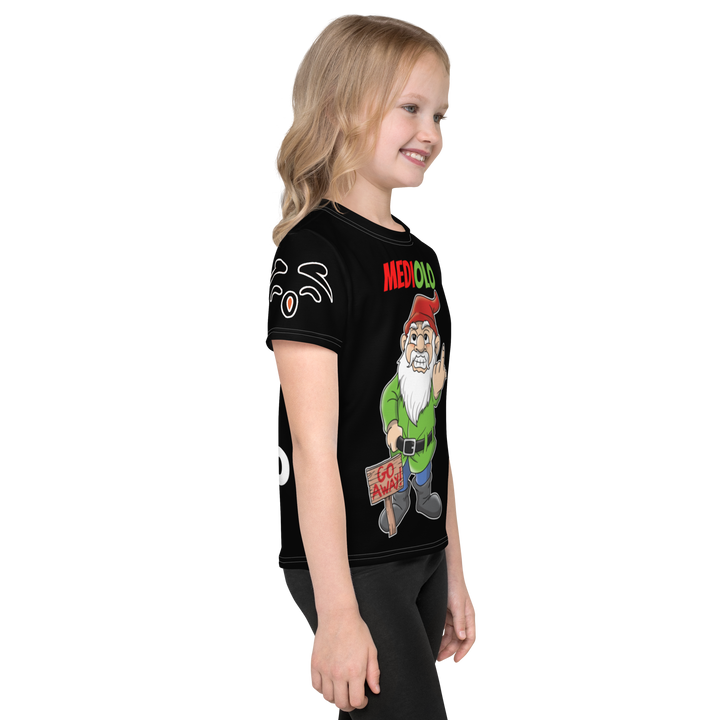 T-shirt girocollo per bambini Mediolo Nera - Gufetto Brand 