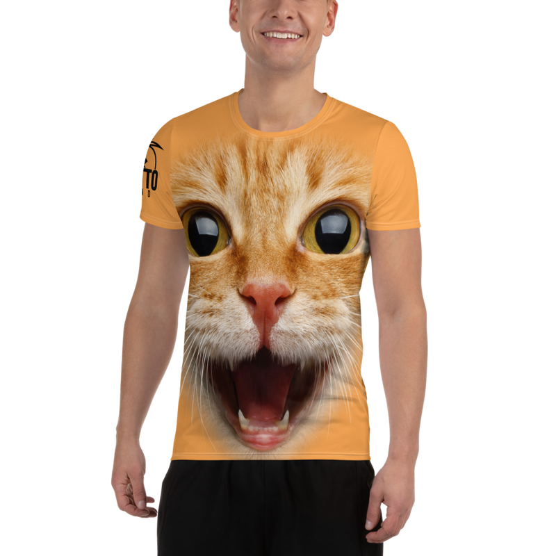 T-shirt sportiva uomo Gatto Ginger - Gufetto Brand 