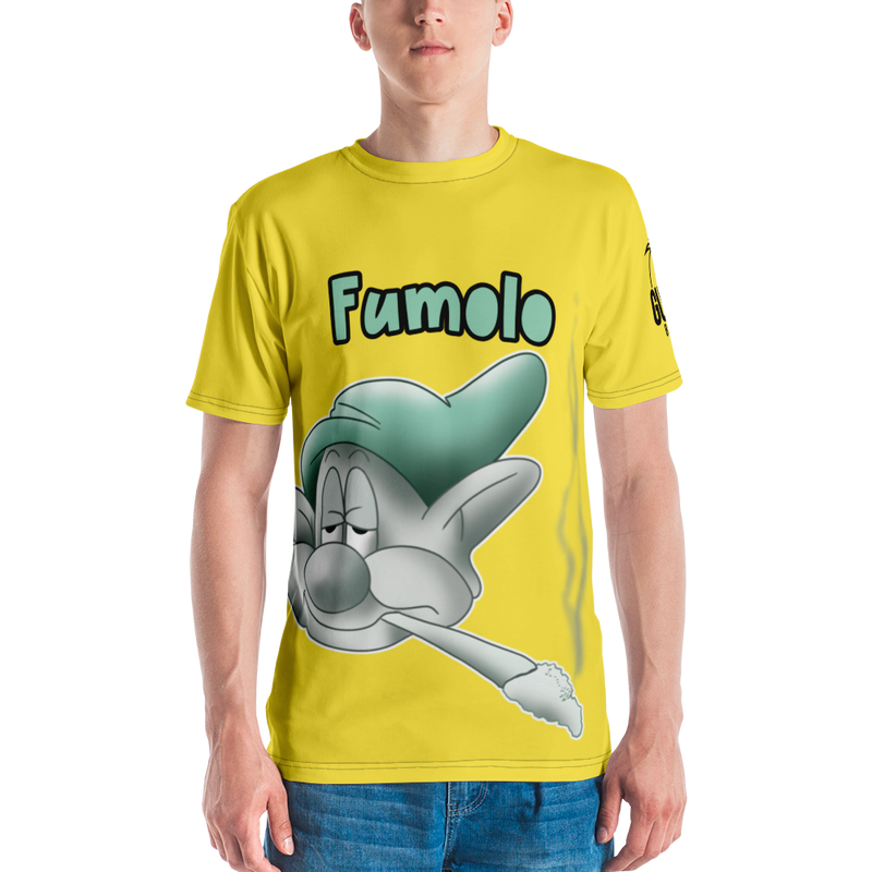 T shirt uomo Gialla Fumolo Gufetto Brand