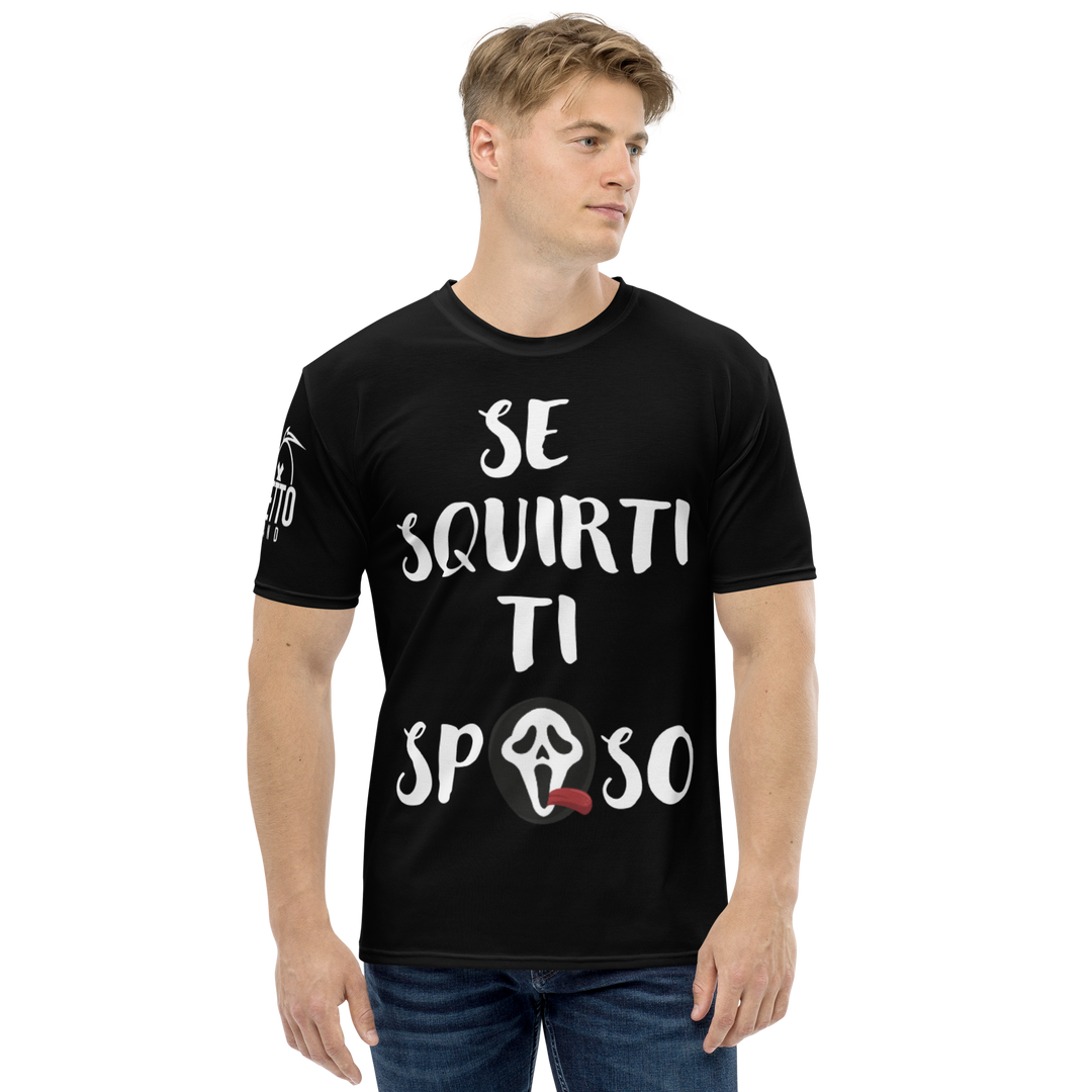 T-shirt uomo Nera SQUIRTI - Gufetto Brand 