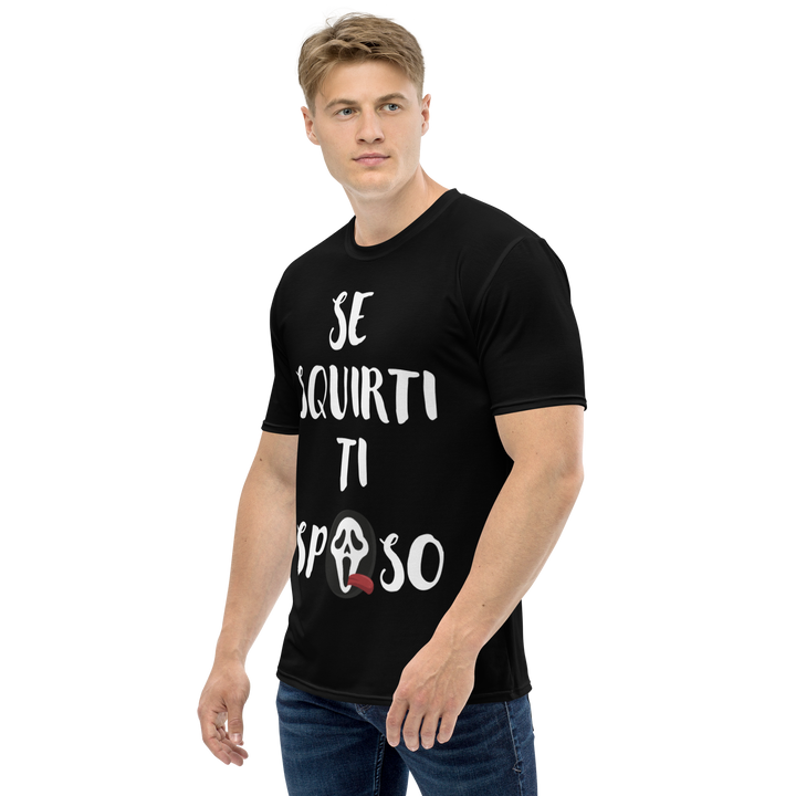 T-shirt uomo Nera SQUIRTI - Gufetto Brand 