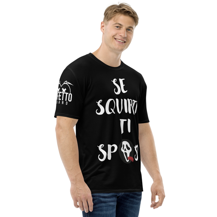T-shirt uomo Nera SQUIRTI - Gufetto Brand 