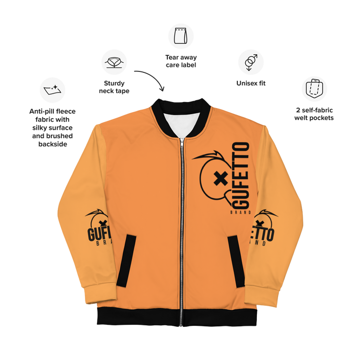 Bomber unisex Orange Gufetto Brand - Gufetto Brand 