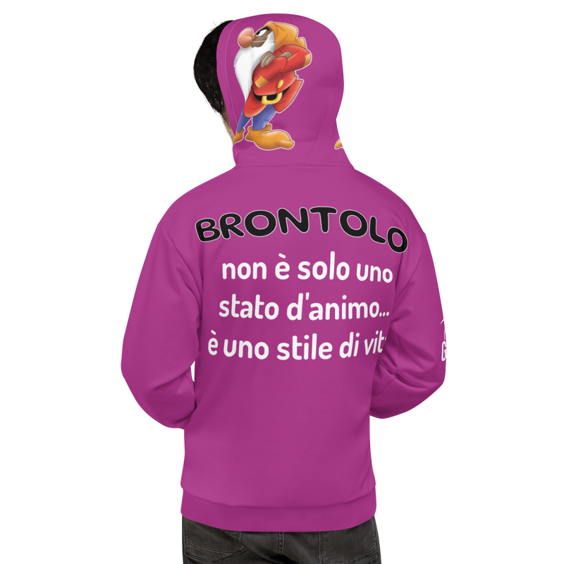 Felpa con cappuccio Brontolo Grumpy Violet - Gufetto Brand 