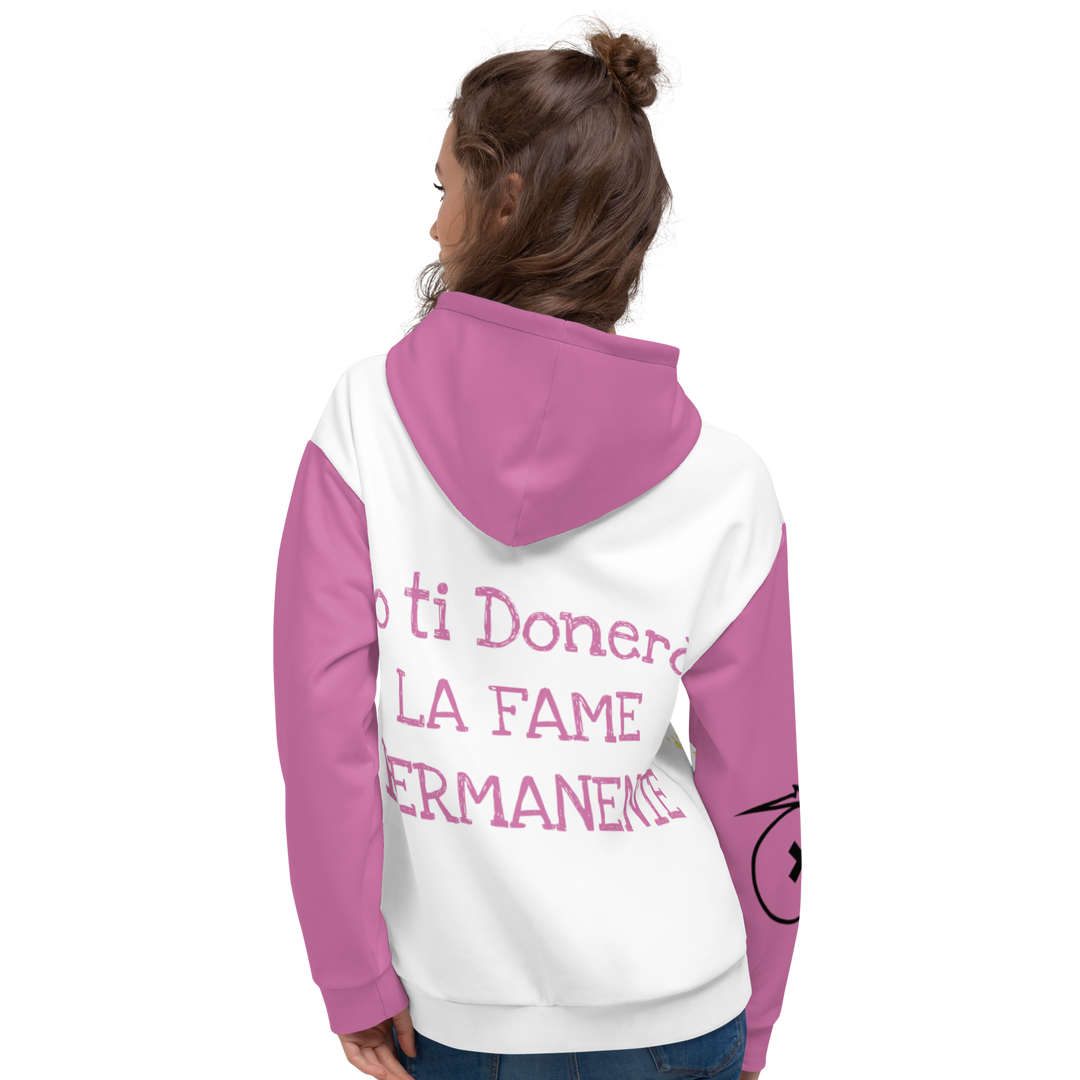 Felpa con cappuccio Uomo/Donna Fatina Ignorante Fame Permanente - Gufetto Brand 