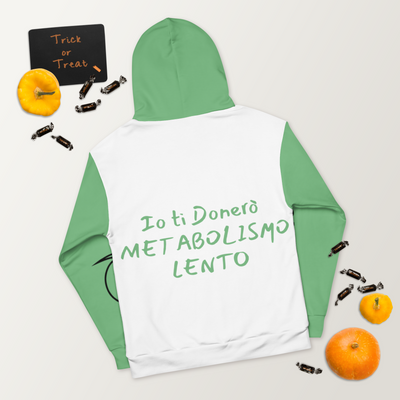 Felpa con cappuccio Uomo/Donna Fatina Ignorante Metabolismo Lento - Gufetto Brand 