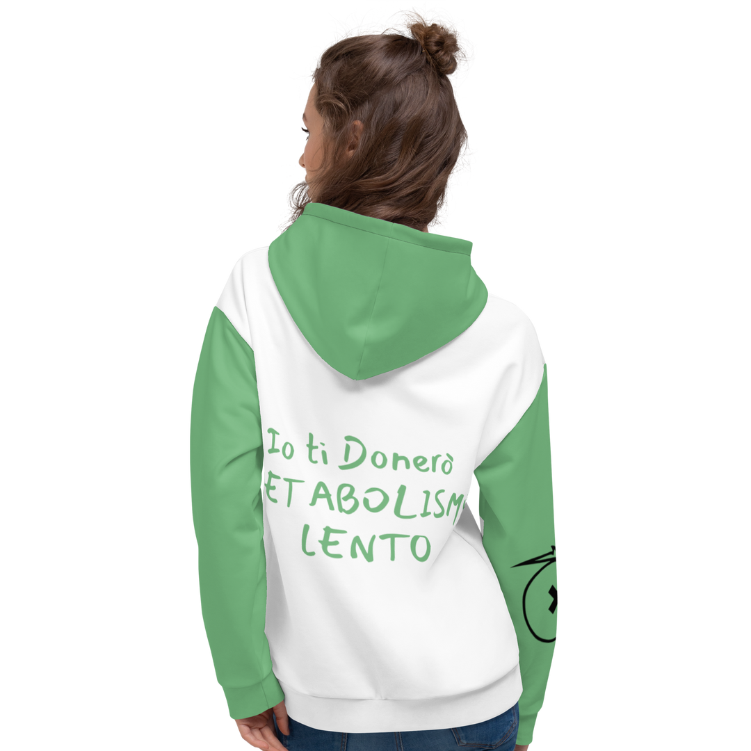 Felpa con cappuccio Uomo/Donna Fatina Ignorante Metabolismo Lento - Gufetto Brand 