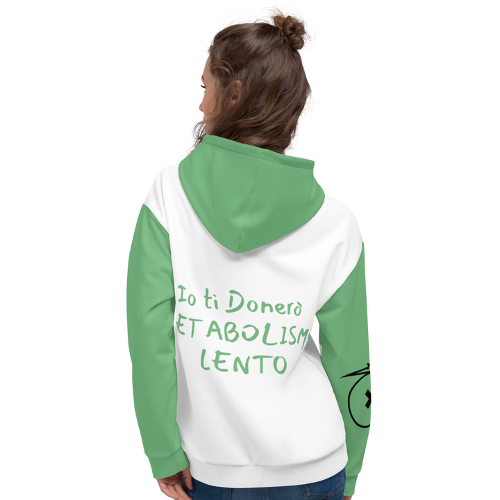 Felpa con cappuccio Uomo/Donna Fatina Ignorante Metabolismo Lento - Gufetto Brand 