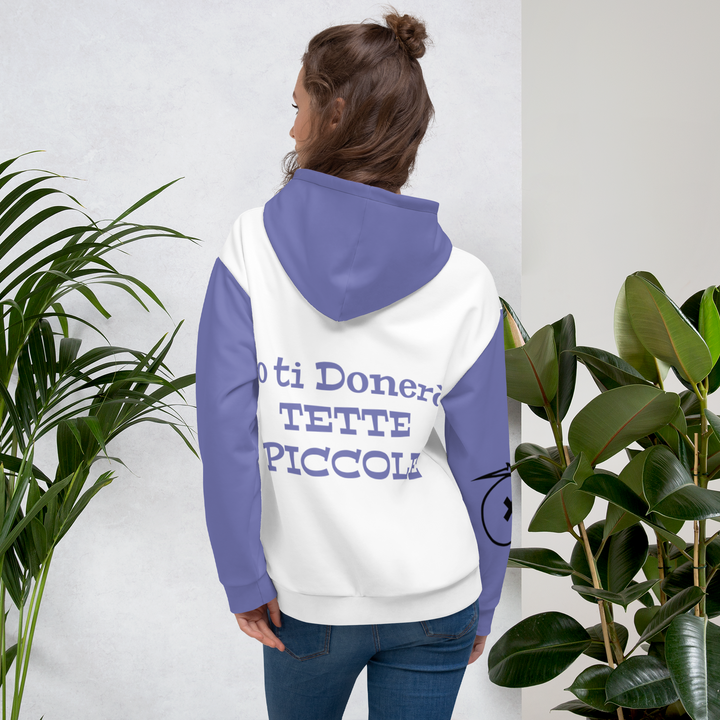 Felpa con cappuccio Donna Fatina Ignorante Tette Piccole - Gufetto Brand 