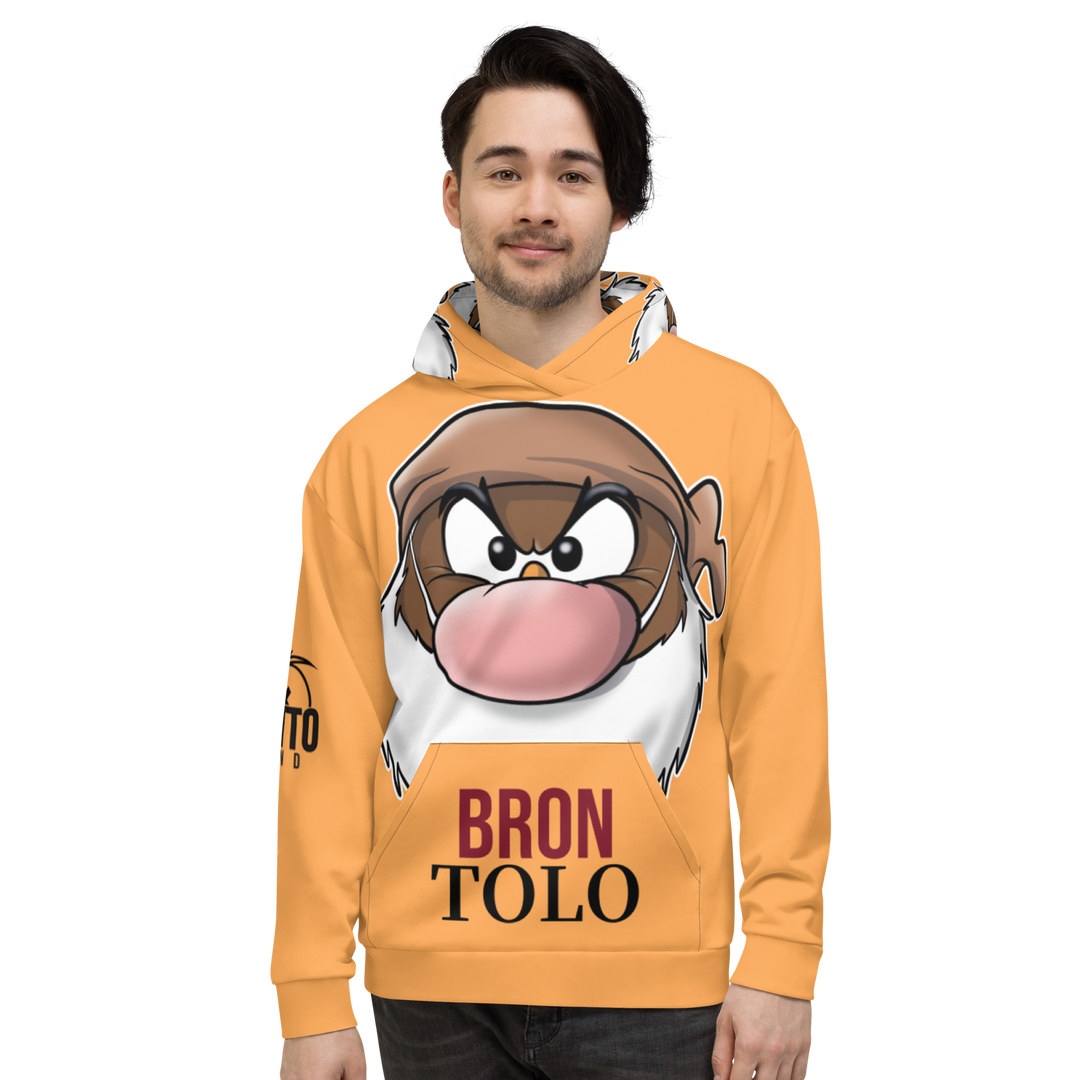 Felpa con cappuccio Brontolo Face Orange Edition - Gufetto Brand 