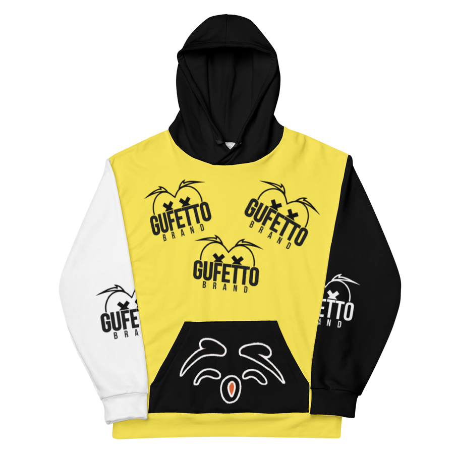 Felpa con cappuccio Uomo/Donna Yellow Gufetto Brand - Gufetto Brand 