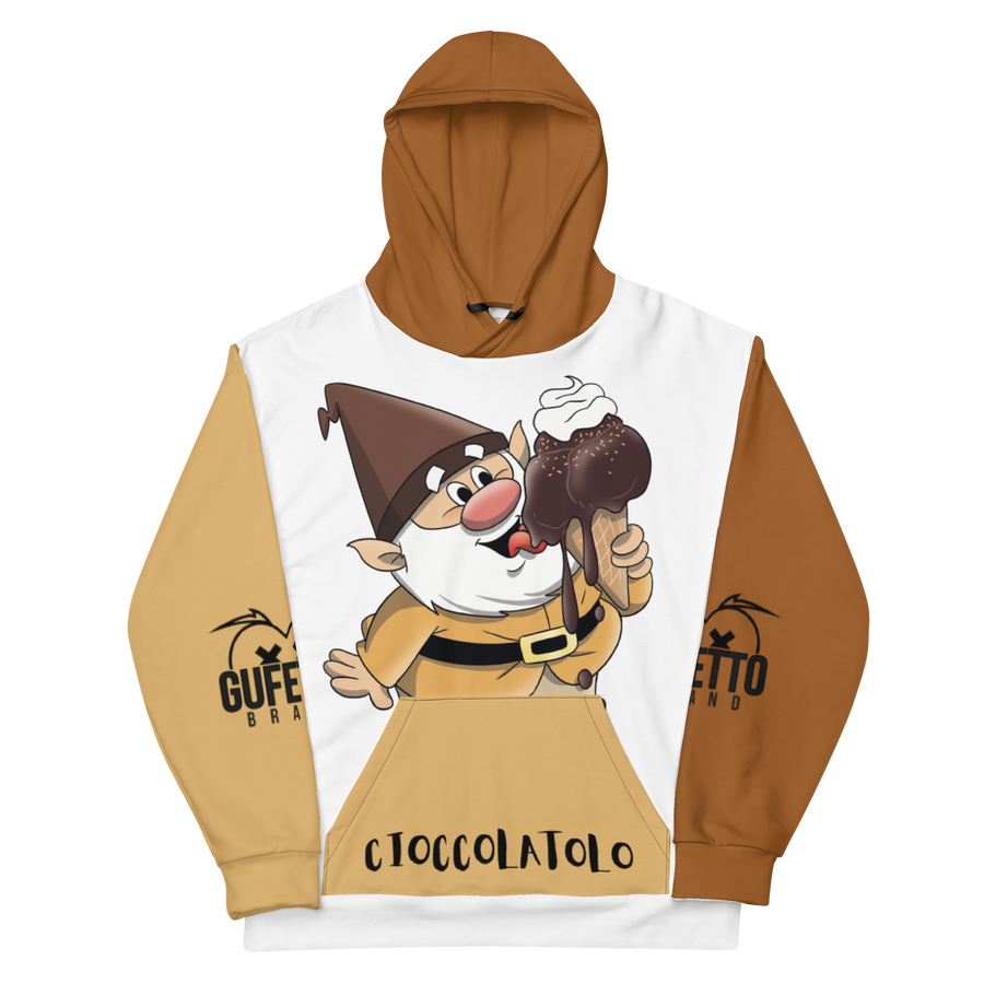 Felpa con cappuccio Uomo/Donna Cioccolatolo - Gufetto Brand 