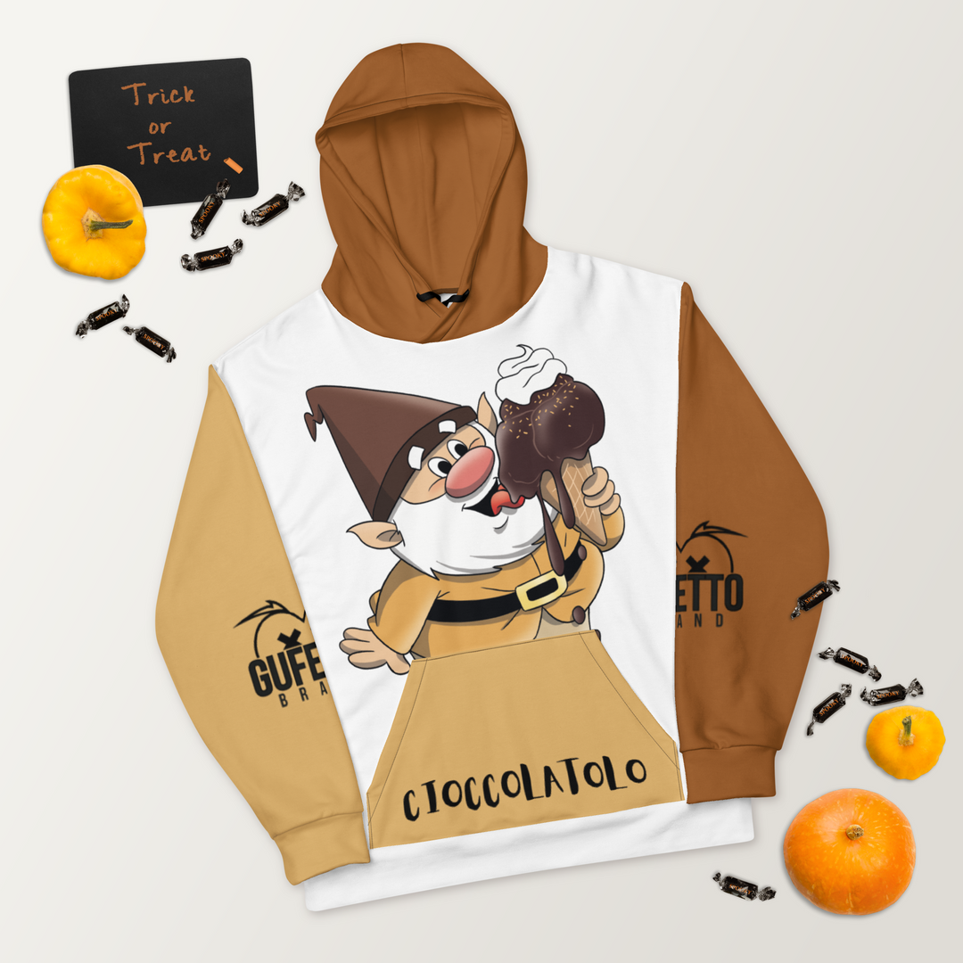 Felpa con cappuccio Uomo/Donna Cioccolatolo - Gufetto Brand 