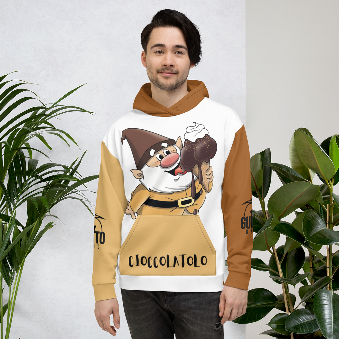 Felpa con cappuccio Uomo/Donna Cioccolatolo - Gufetto Brand 
