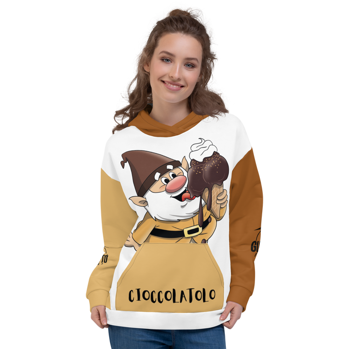Felpa con cappuccio Uomo/Donna Cioccolatolo - Gufetto Brand 