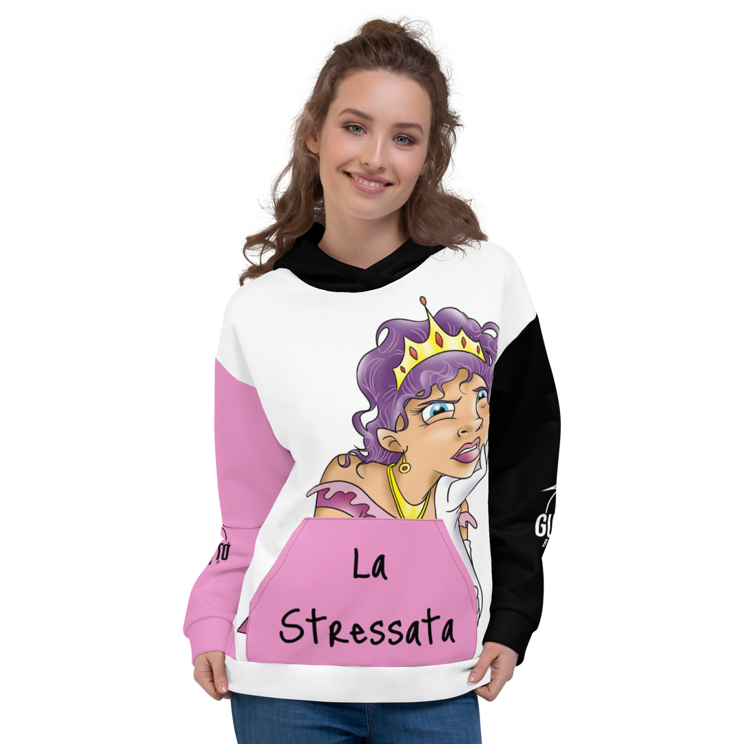 Felpa con cappuccio Uomo/Donna LA STRESSATA - Gufetto Brand 