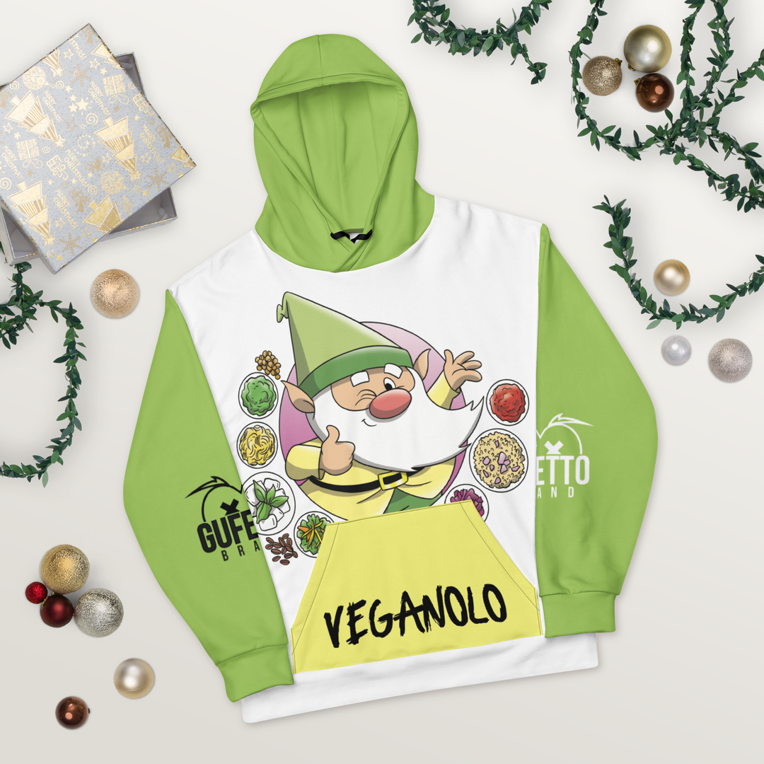 Felpa con cappuccio Uomo/Donna VEGANOLO - Gufetto Brand 