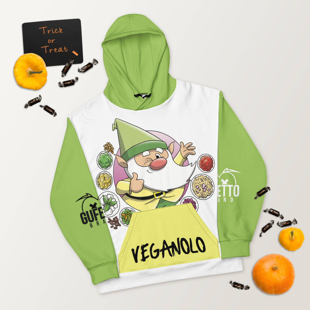 Felpa con cappuccio Uomo/Donna VEGANOLO - Gufetto Brand 