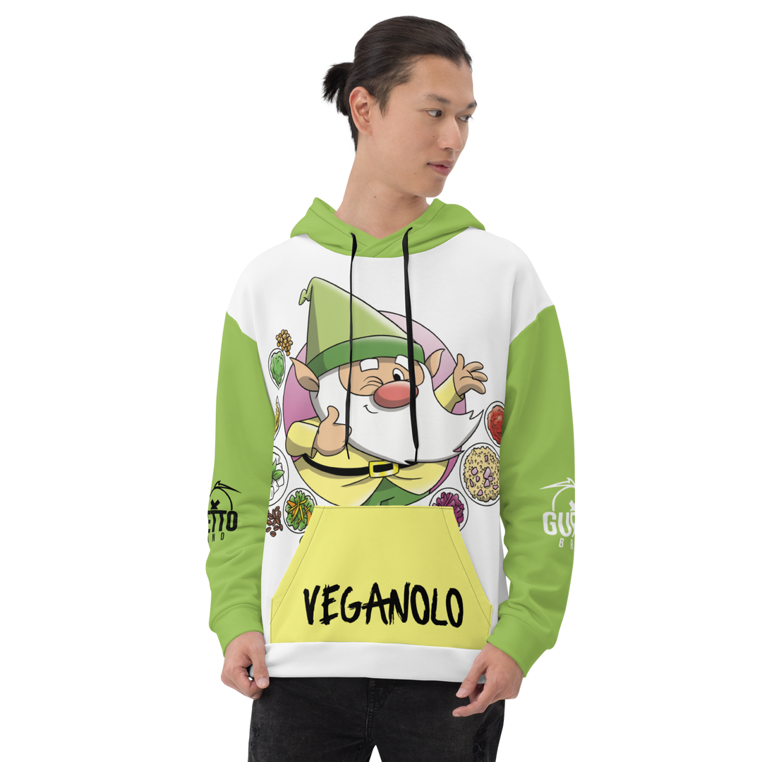 Felpa con cappuccio Uomo/Donna VEGANOLO - Gufetto Brand 