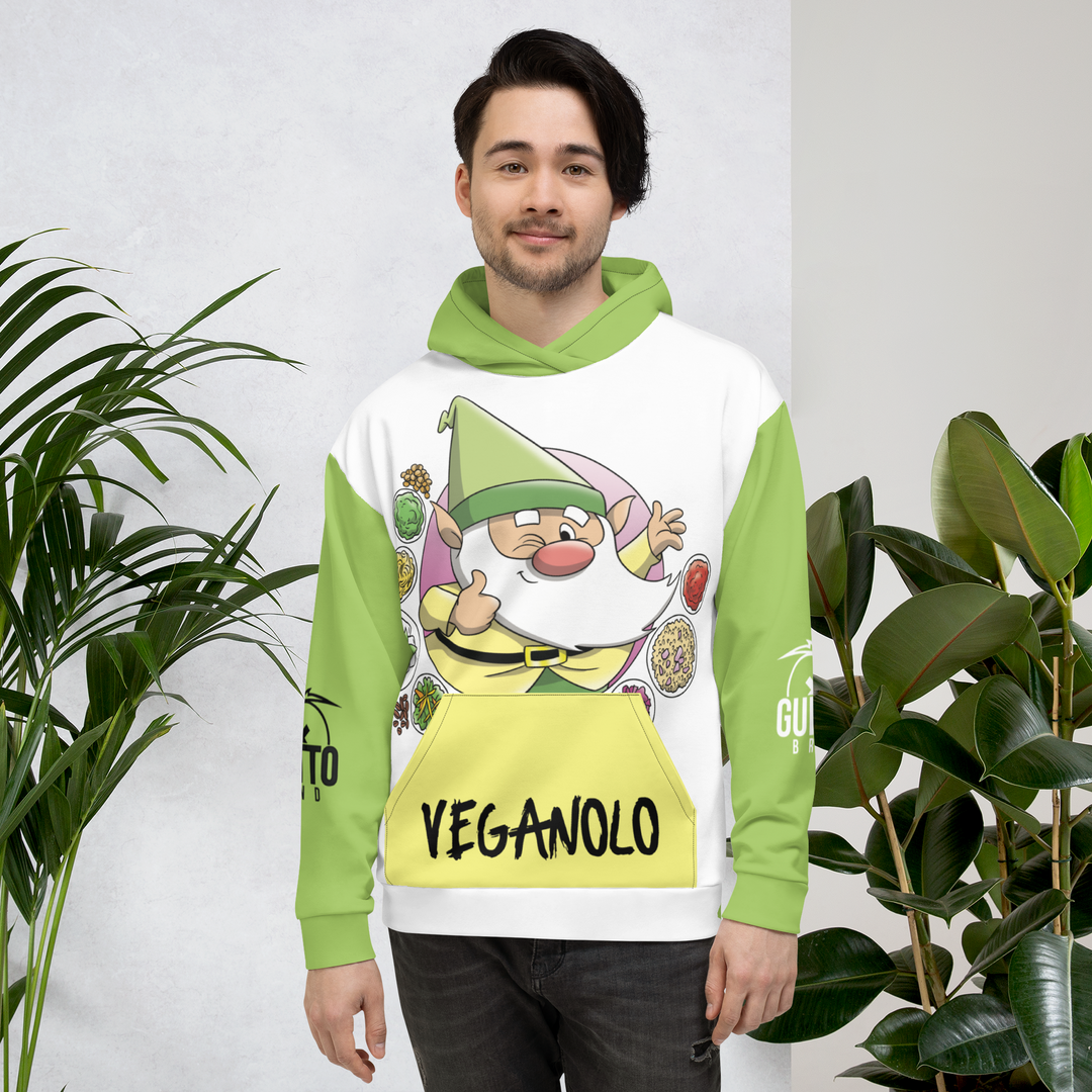 Felpa con cappuccio Uomo/Donna VEGANOLO - Gufetto Brand 