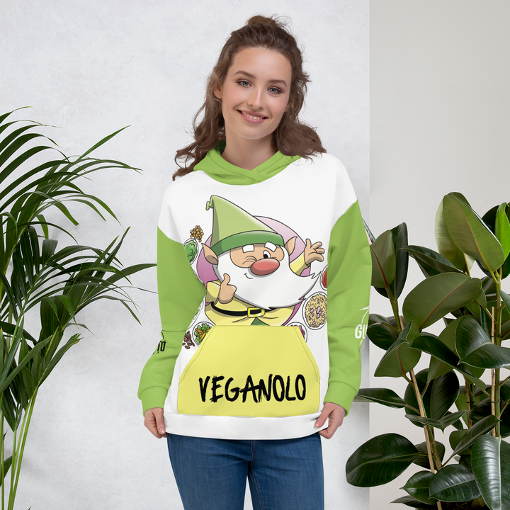 Felpa con cappuccio Uomo/Donna VEGANOLO - Gufetto Brand 