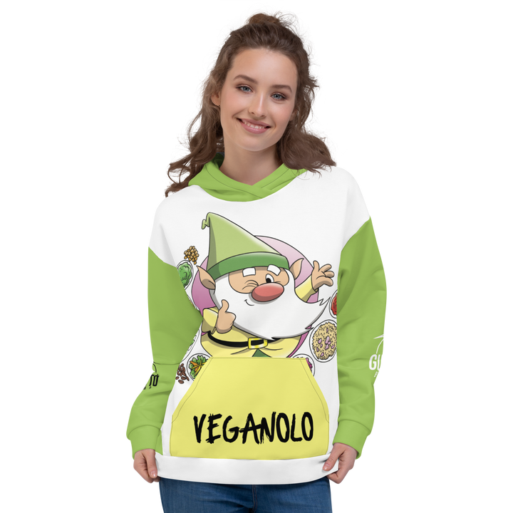 Felpa con cappuccio Uomo/Donna VEGANOLO - Gufetto Brand 