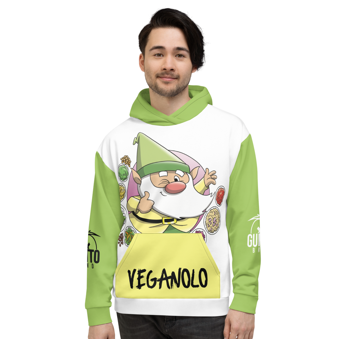 Felpa con cappuccio Uomo/Donna VEGANOLO - Gufetto Brand 
