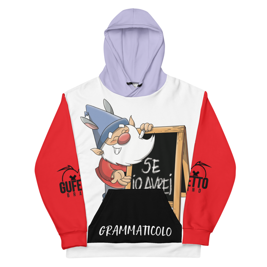 Felpa con cappuccio Uomo/Donna GRAMMATICOLO - Gufetto Brand 