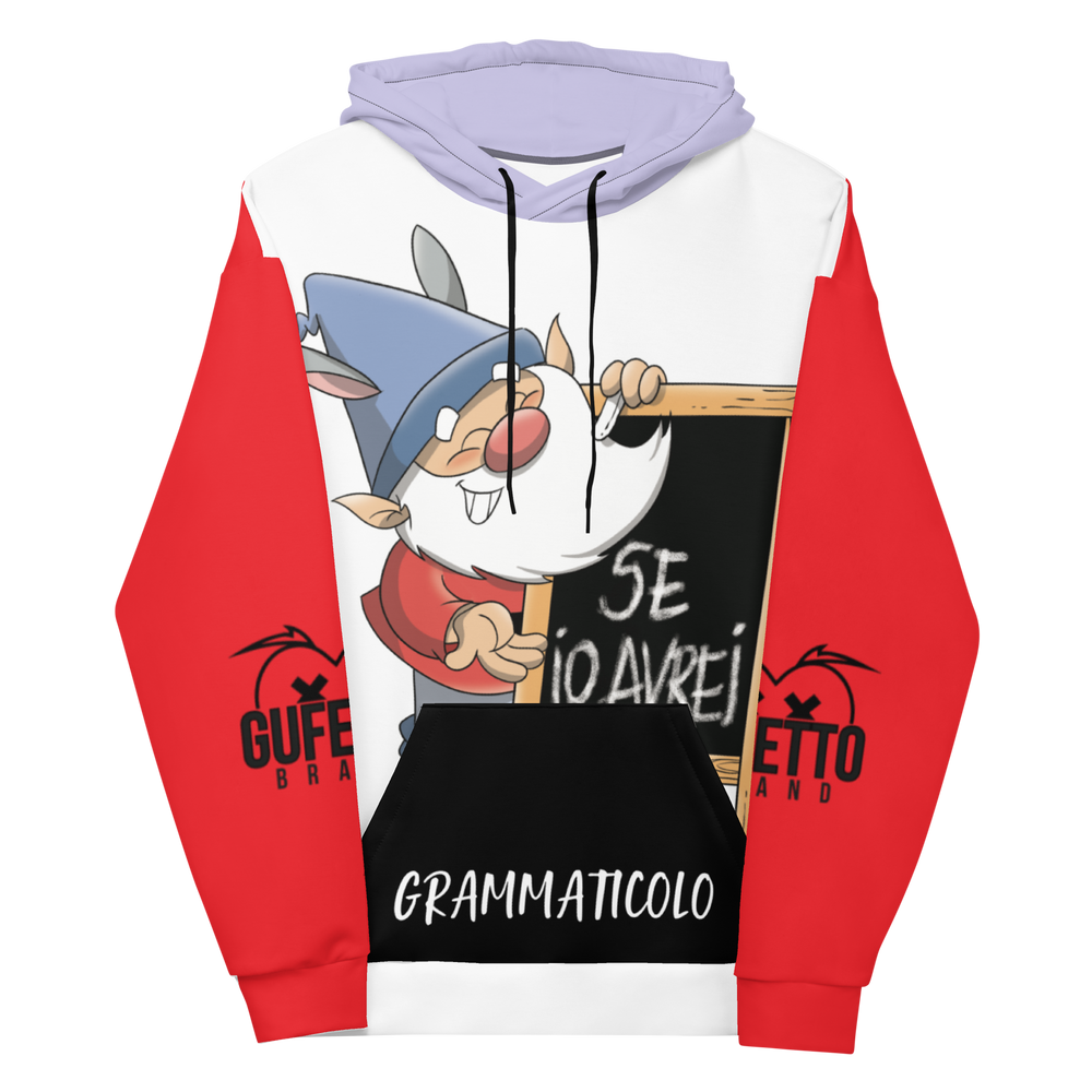 Felpa con cappuccio Uomo/Donna GRAMMATICOLO - Gufetto Brand 