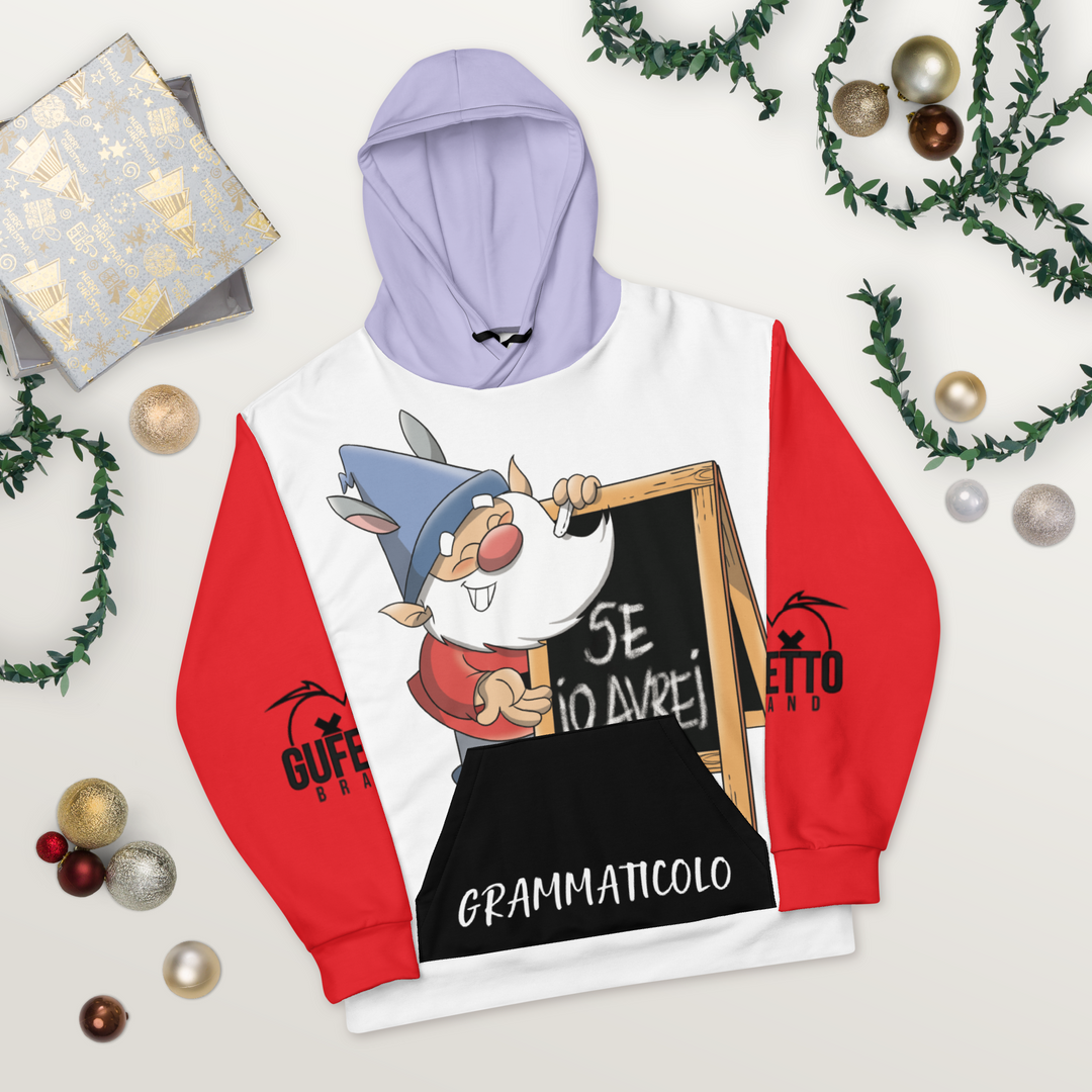 Felpa con cappuccio Uomo/Donna GRAMMATICOLO - Gufetto Brand 