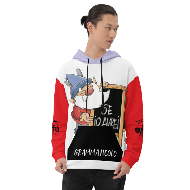 Felpa con cappuccio Uomo/Donna GRAMMATICOLO - Gufetto Brand 