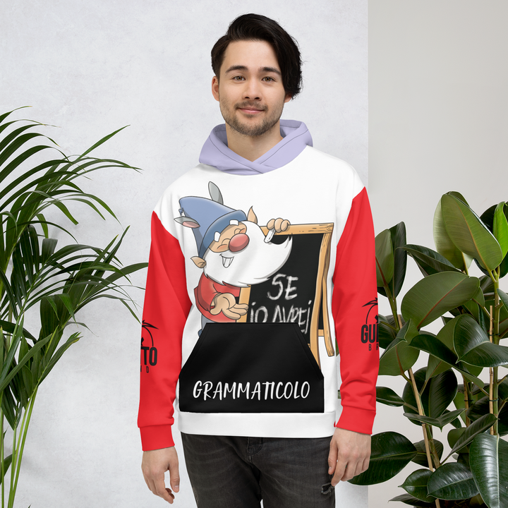 Felpa con cappuccio Uomo/Donna GRAMMATICOLO - Gufetto Brand 