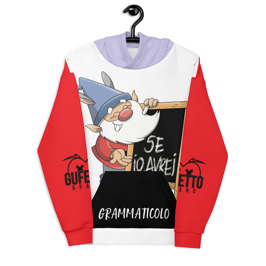 Felpa con cappuccio Uomo/Donna GRAMMATICOLO - Gufetto Brand 