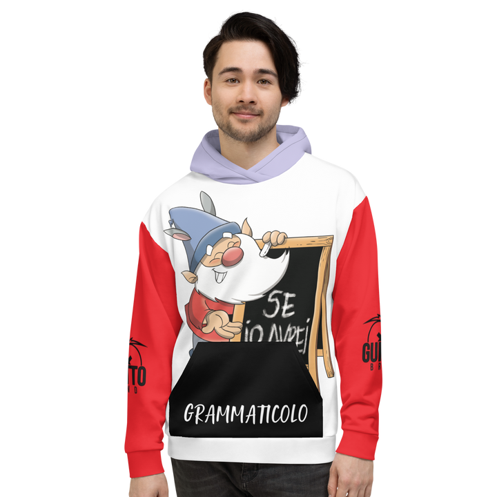 Felpa con cappuccio Uomo/Donna GRAMMATICOLO - Gufetto Brand 