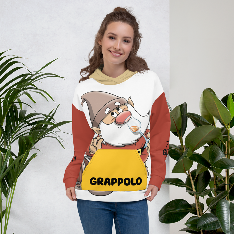Felpa con cappuccio Uomo/Donna  GRAPPOLO - Gufetto Brand 