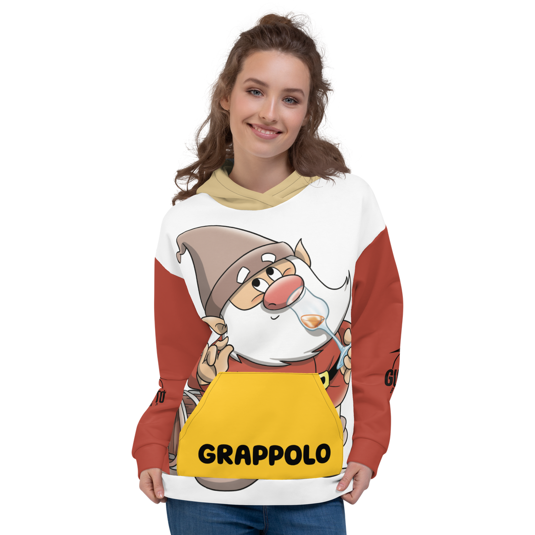 Felpa con cappuccio Uomo/Donna  GRAPPOLO - Gufetto Brand 