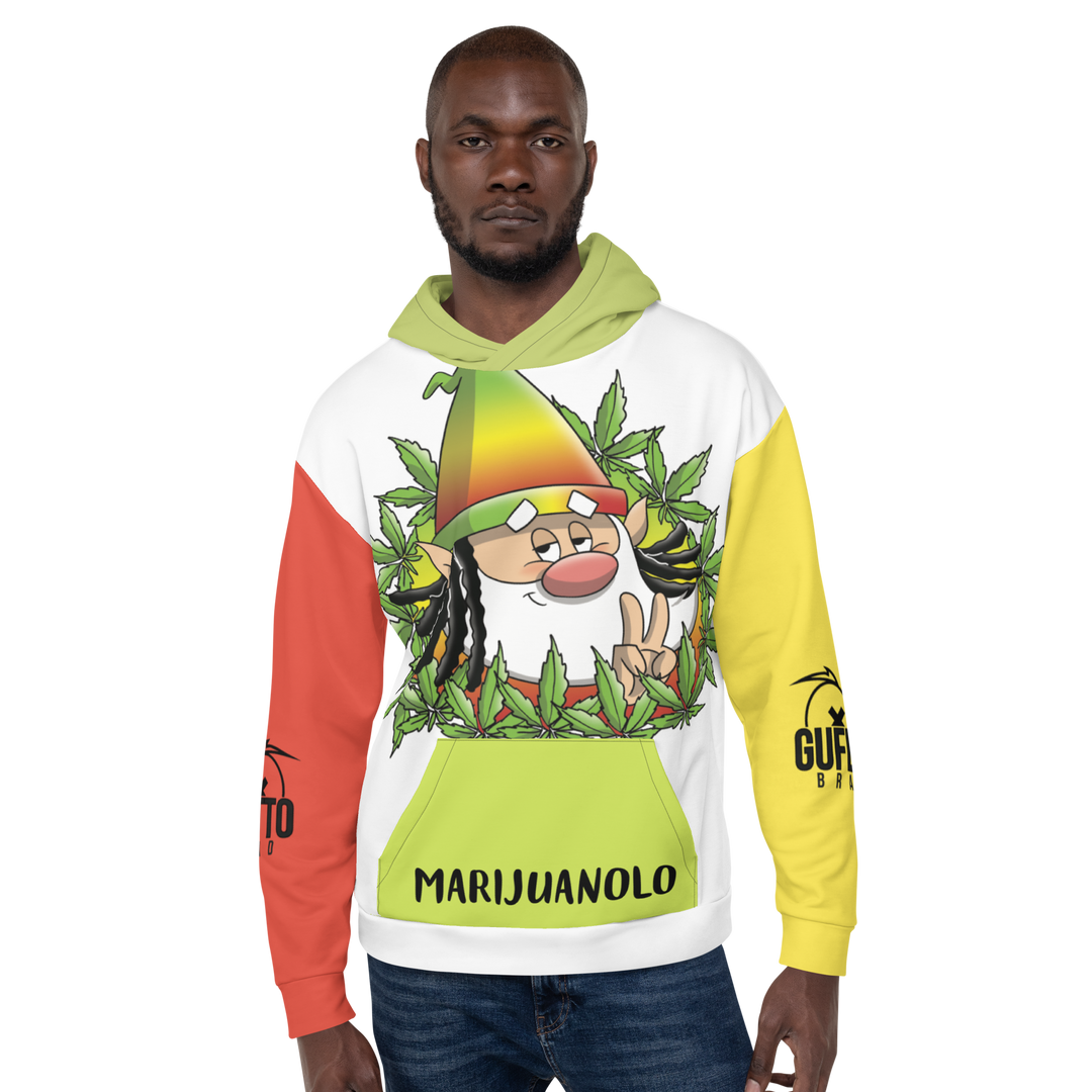 Felpa con cappuccio  Uomo/Donna MARIJUANOLO - Gufetto Brand 