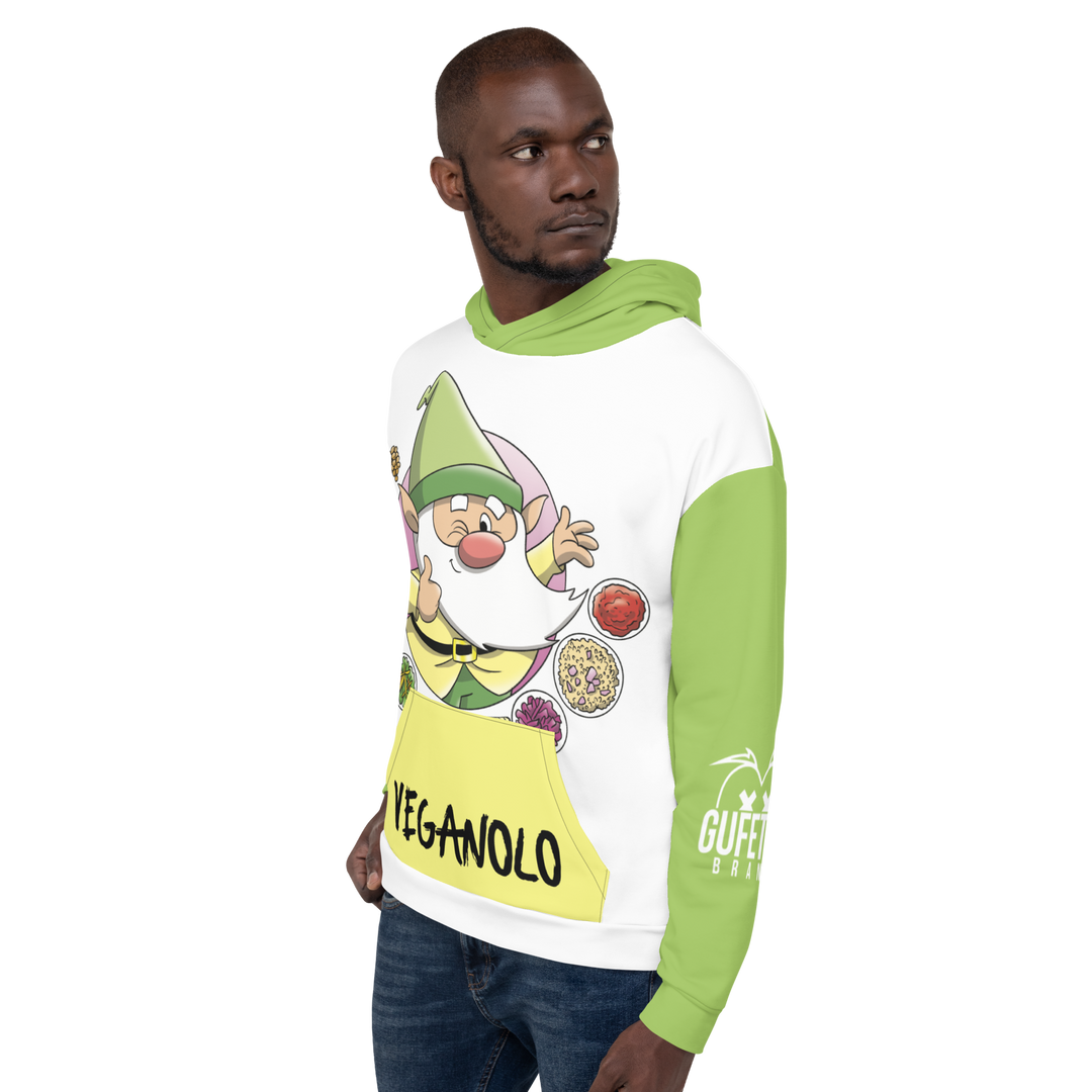 Felpa con cappuccio Uomo/Donna VEGANOLO - Gufetto Brand 