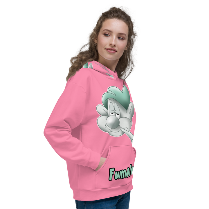 Felpa con cappuccio Rosa Fumolo - Gufetto Brand 